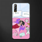 anti social chick girl glass case for vivo s1 image