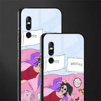 anti social chick girl glass case for vivo v15 pro image-2