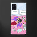 anti social chick girl glass case for samsung galaxy a31 image