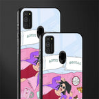 anti social chick girl glass case for samsung galaxy m21 image-2