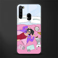 anti social chick girl glass case for redmi note 8 image