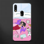 anti social chick girl glass case for redmi note 7s image
