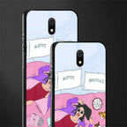 anti social chick girl glass case for redmi 8a image-2