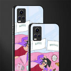anti social chick girl back phone cover | glass case for vivo y73