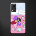anti social chick girl glass case for vivo x60 pro image