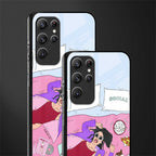 anti social chick girl glass case for samsung galaxy s22 ultra 5g image-2