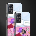 anti social chick girl glass case for redmi note 11 pro image-2