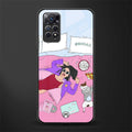 anti social chick girl glass case for redmi note 11 pro image