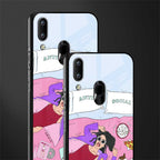 anti social chick girl glass case for vivo y93 image-2