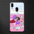 anti social chick girl glass case for vivo y93 image