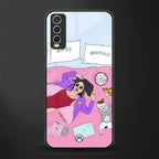 anti social chick girl glass case for vivo y20i vivo y20t image
