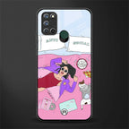 anti social chick girl glass case for realme 7i image