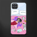 anti social chick girl glass case for oppo f17 image