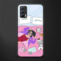 anti social chick girl glass case for realme x7 image