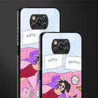 anti social chick girl glass case for poco x3 pro image-2