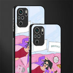 anti social chick girl glass case for redmi note 10s image-2