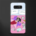 anti social chick girl glass case for samsung galaxy note 8 image
