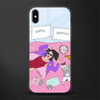 anti social chick girl glass case for iphone xs max image