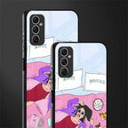 anti social chick girl glass case for samsung galaxy m52 5g image-2