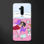 anti social chick girl glass case for oneplus 7t pro image