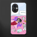 anti social chick girl back phone cover | glass case for oppo f21 pro 5g