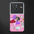 anti social chick girl glass case for vivo x80 pro 5g image