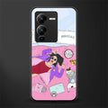 anti social chick girl back phone cover | glass case for vivo v25 pro 5g