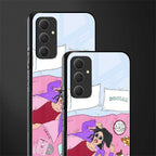 anti social chick girl back phone cover | glass case for samsung galaxy a54 5g