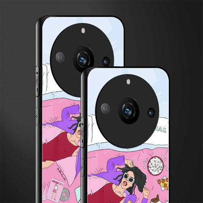 anti social chick girl back phone cover | glass case for realme 11 pro 5g