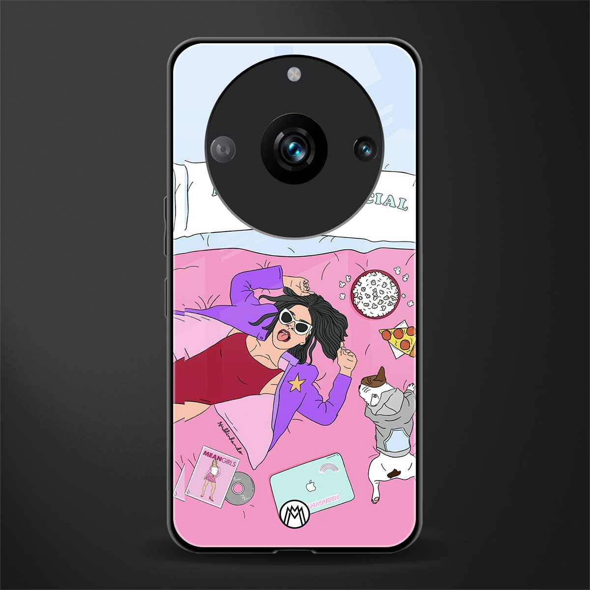 anti social chick girl back phone cover | glass case for realme 11 pro 5g