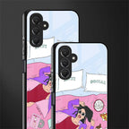 anti social chick girl back phone cover | glass case for samsun galaxy a24 4g