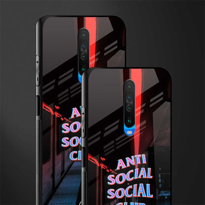 anti social social club glass case for poco x2 image-2