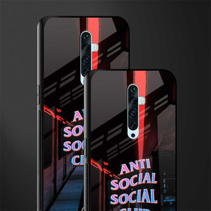 anti social social club glass case for oppo reno 2z image-2