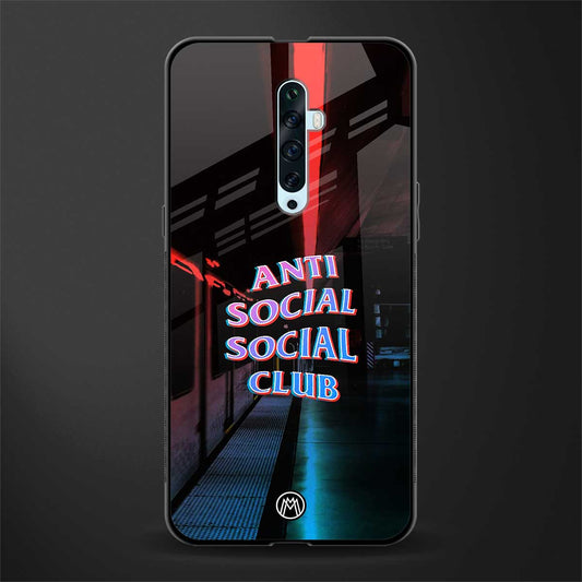 anti social social club glass case for oppo reno 2z image