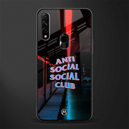 anti social social club glass case for oppo a31 image