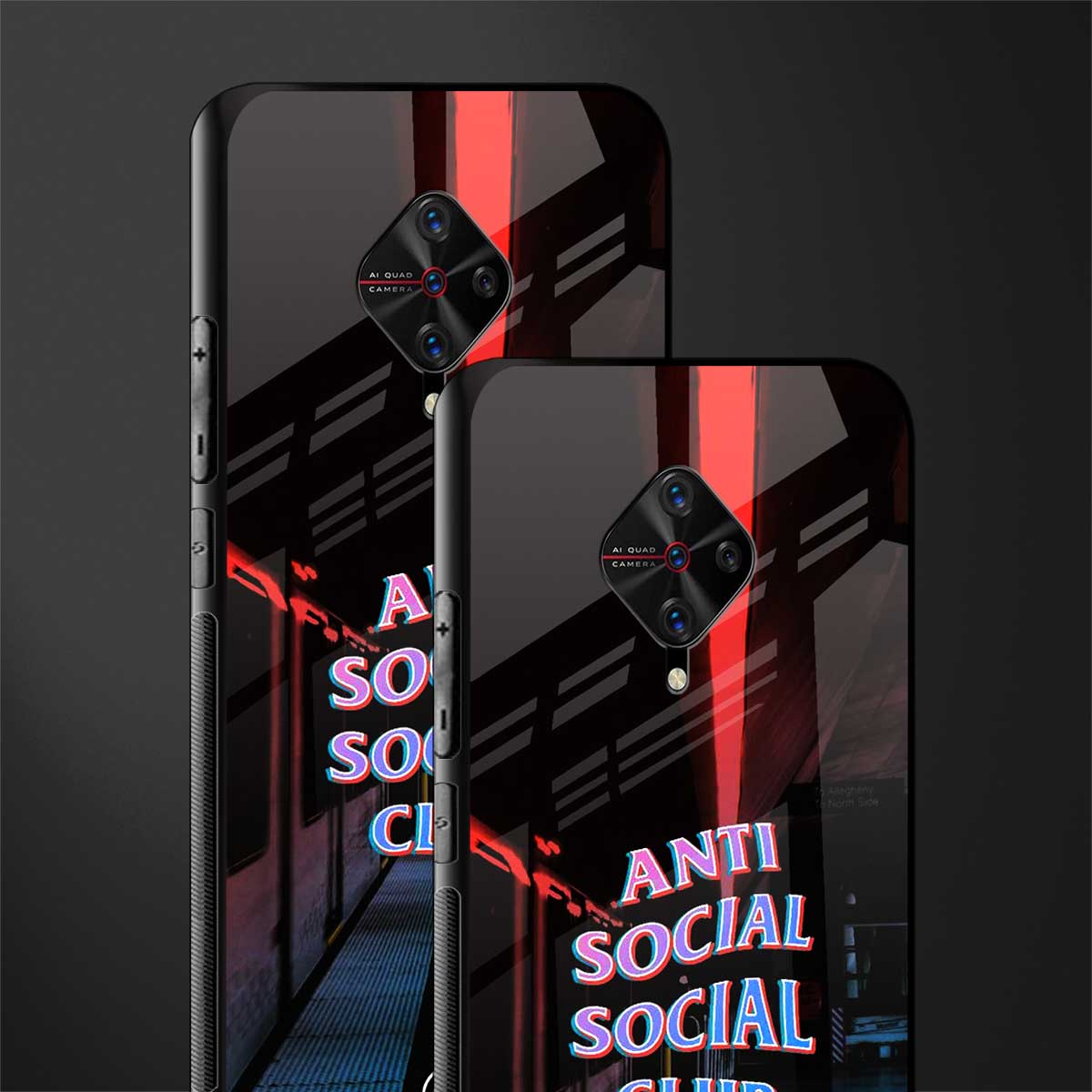 anti social social club glass case for vivo s1 pro image-2
