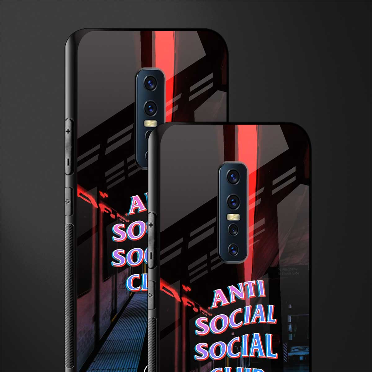 anti social social club glass case for vivo v17 pro image-2