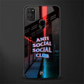 anti social social club glass case for samsung galaxy m21 image