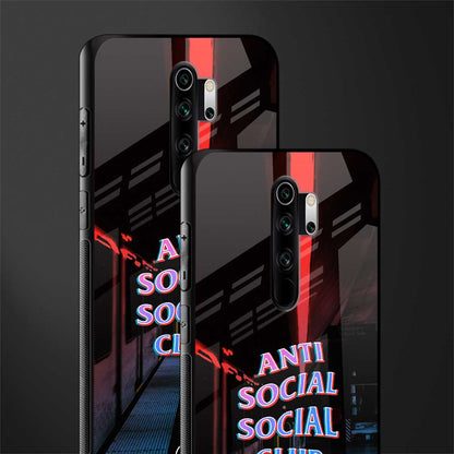 anti social social club glass case for redmi note 8 pro image-2