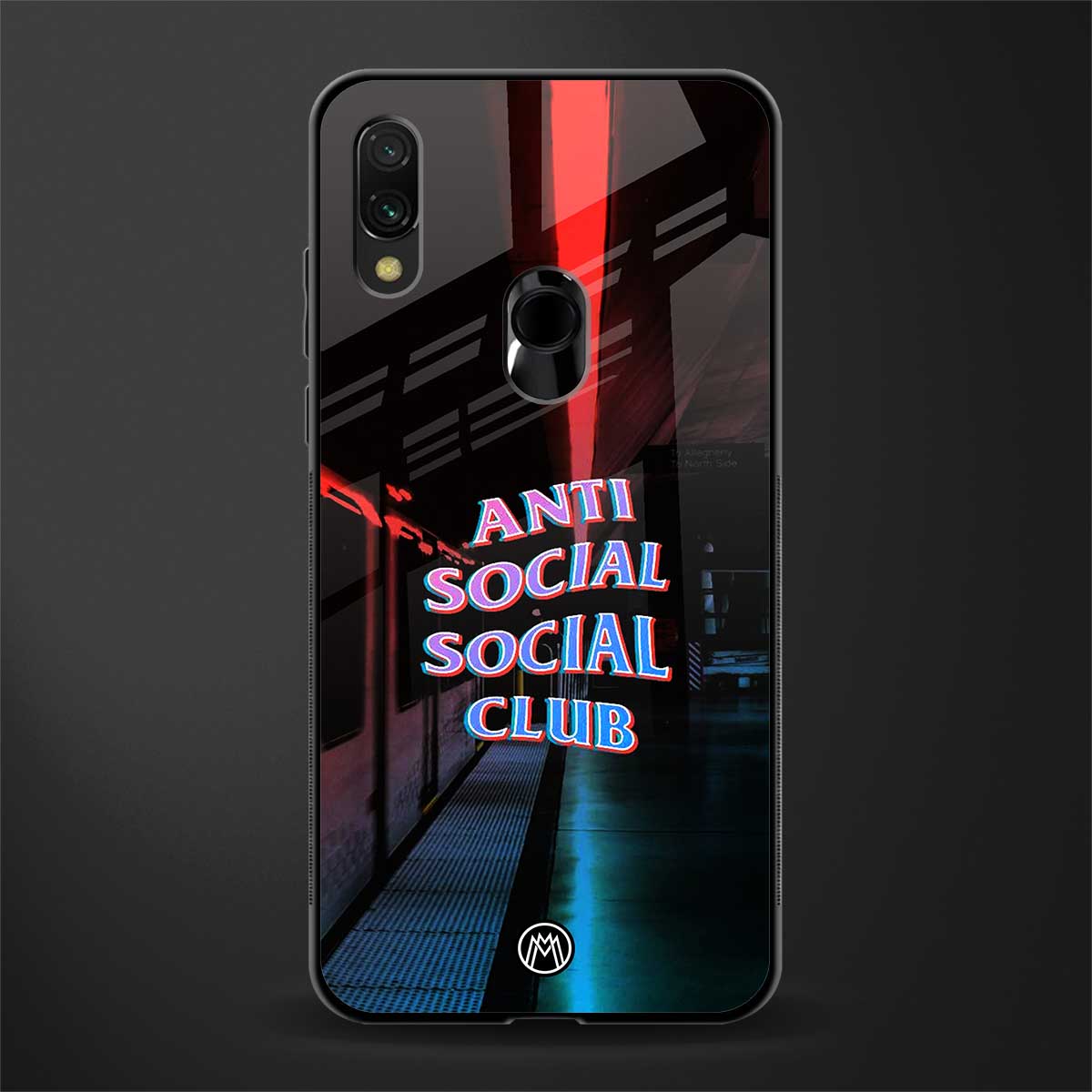 anti social social club glass case for redmi note 7s image