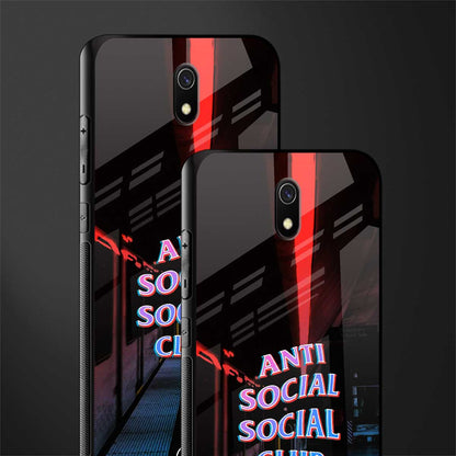 anti social social club glass case for redmi 8a image-2
