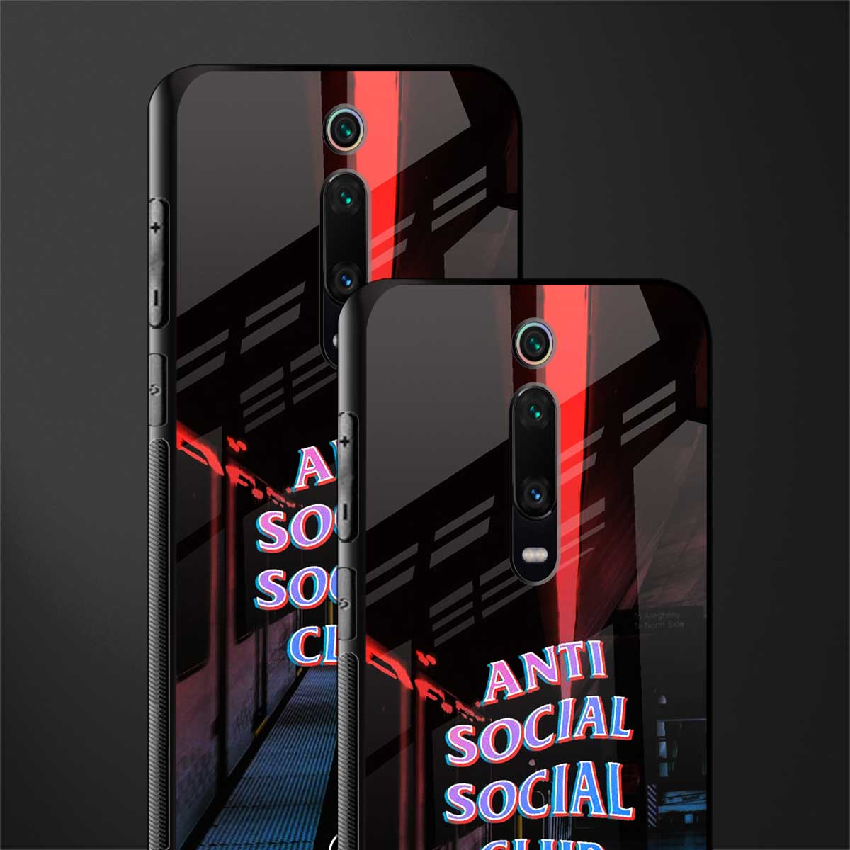 anti social social club glass case for redmi k20 image-2