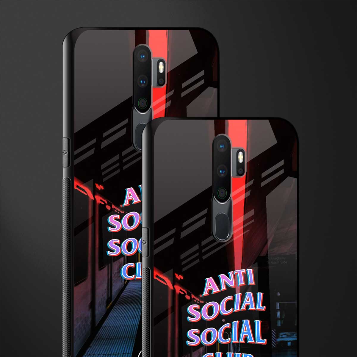anti social social club glass case for oppo a9 2020 image-2