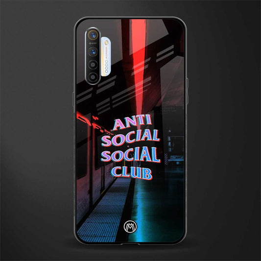 anti social social club glass case for realme xt image