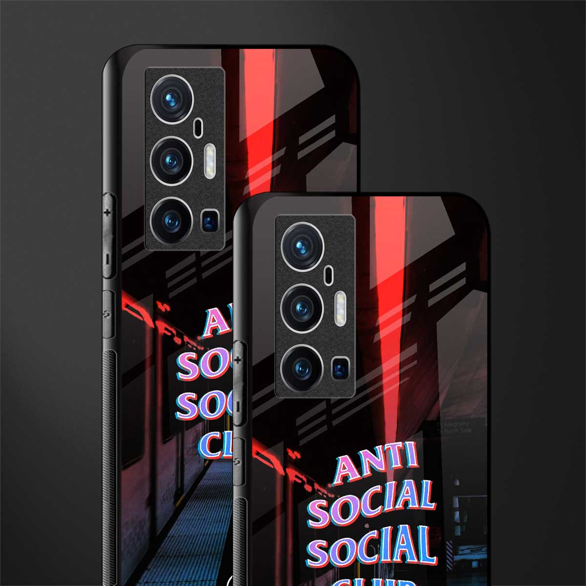anti social social club glass case for vivo x70 pro plus image-2