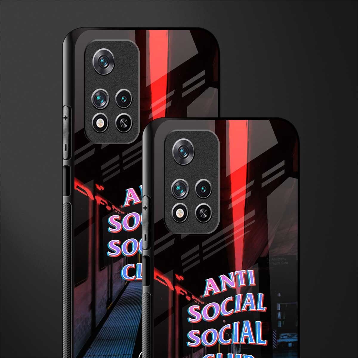 anti social social club glass case for xiaomi 11i 5g image-2
