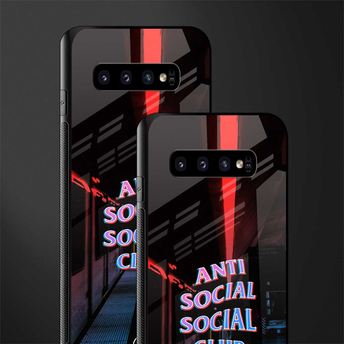 anti social social club glass case for samsung galaxy s10 plus image-2