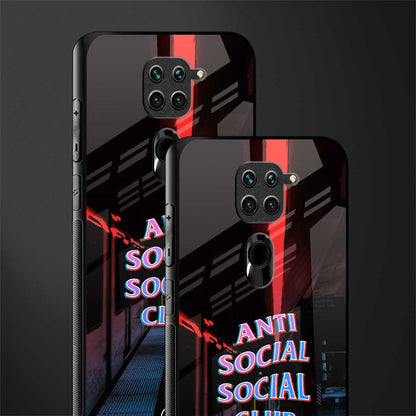 anti social social club glass case for redmi note 9 image-2