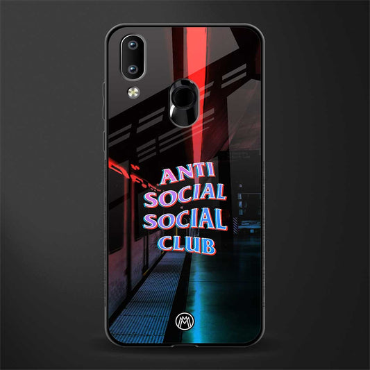 anti social social club glass case for vivo y91 image
