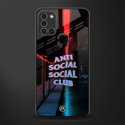 anti social social club glass case for samsung galaxy a21s image